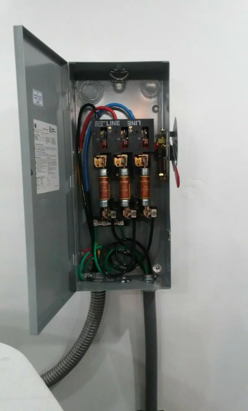 Three-phase disconnect switch installed for Electrical Wiring & Rewiring in Bedford